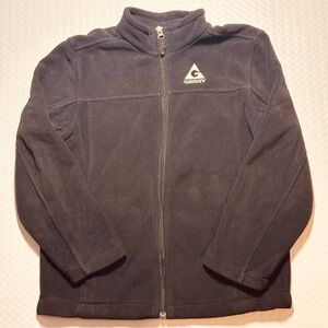 Fleece by Gerry children’s jacket‎ solid black full front zipper child size 7/8